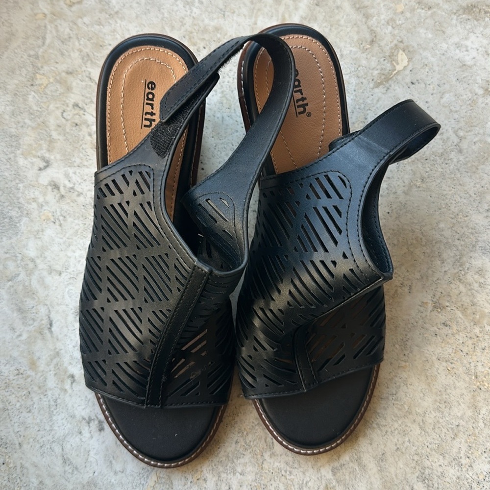 Earth Stacked Block Heel Dress Sandals - Aurara